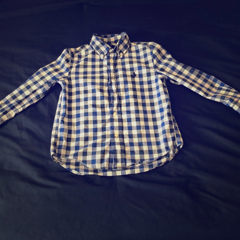 Boys long sleeve polo button up